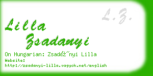 lilla zsadanyi business card